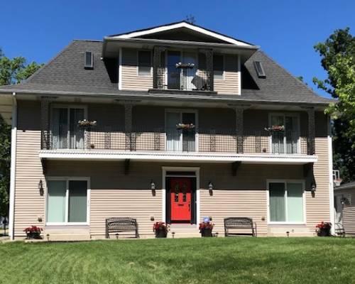 front of a single-family home with horizontal siding